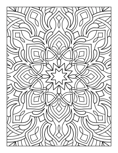 60 Free Mandala Adult Coloring Pages Printable PDF Instant Download