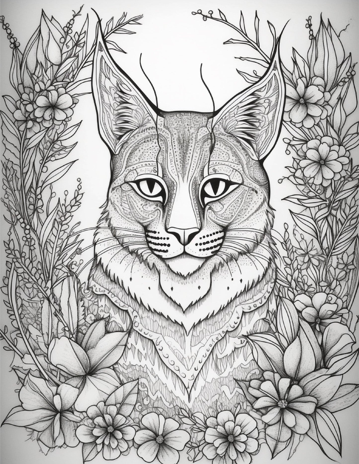64 Life Inside Jar Printable Coloring Pages for Adults, Grayscale Coloring Book, Printable PDF File Download
