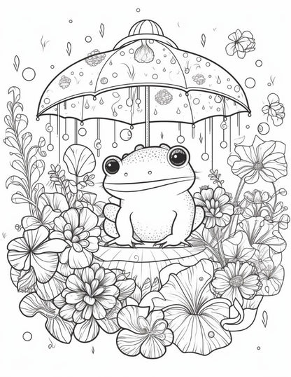 64 Life Inside Jar Printable Coloring Pages for Adults, Grayscale Coloring Book, Printable PDF File Download