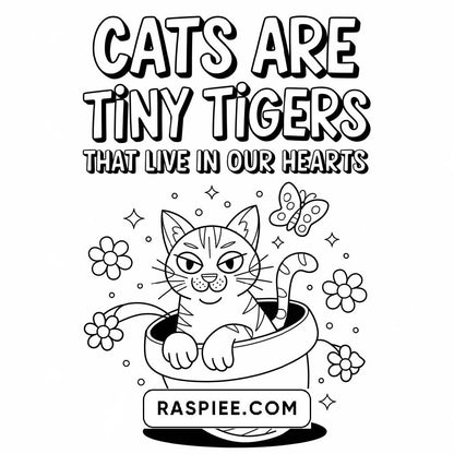 100 Bold and Easy Cute Cats Coloring Pages