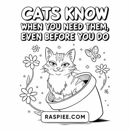100 Bold and Easy Cute Cats Coloring Pages