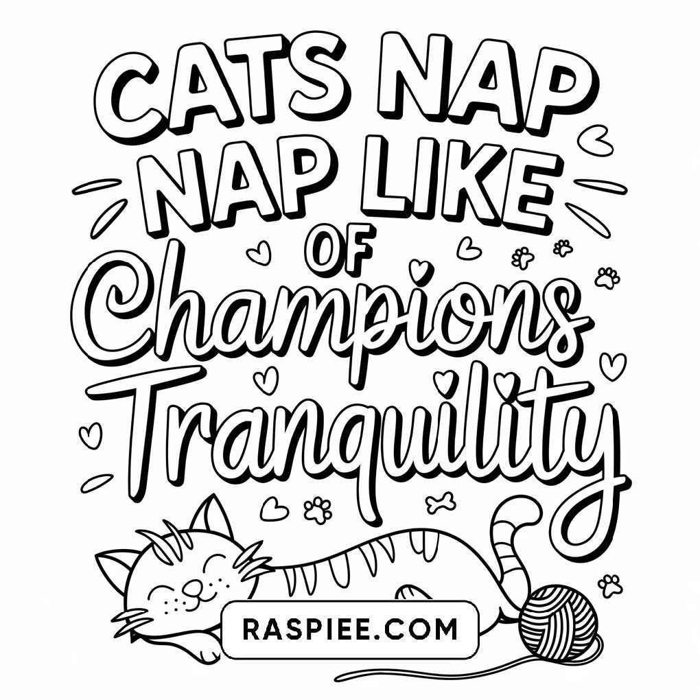 100 Bold and Easy Cute Cats Coloring Pages