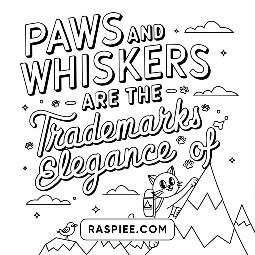 100 Bold and Easy Cute Cats Coloring Pages