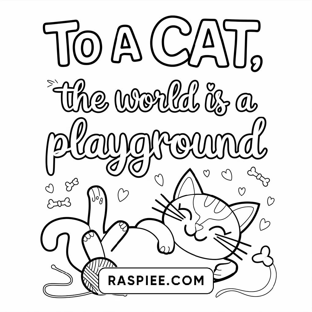 100 Bold and Easy Cute Cats Coloring Pages