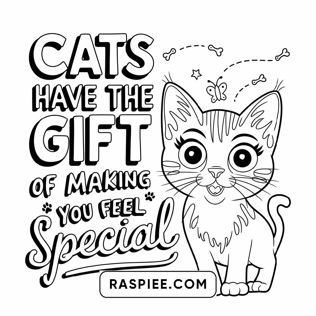 100 Bold and Easy Cute Cats Coloring Pages