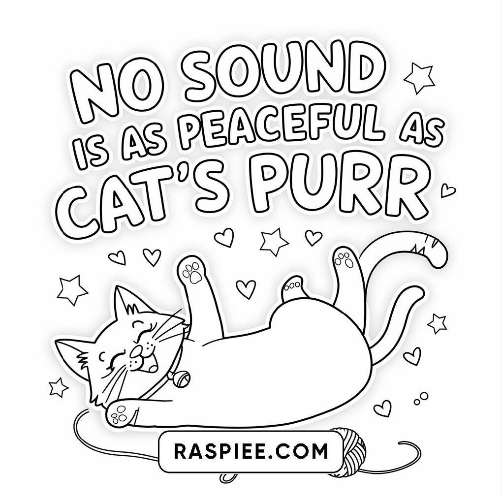 100 Bold and Easy Cute Cats Coloring Pages