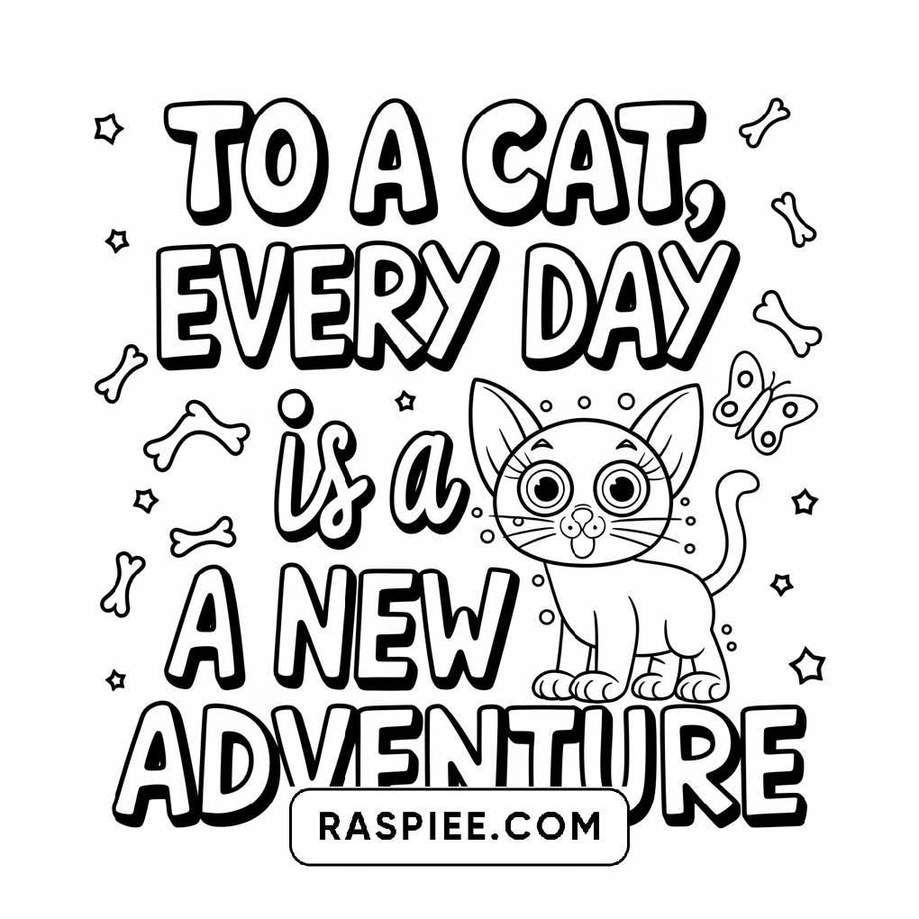 100 Bold and Easy Cute Cats Coloring Pages