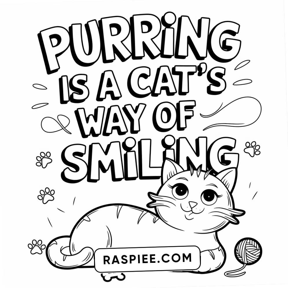 100 Bold and Easy Cute Cats Coloring Pages