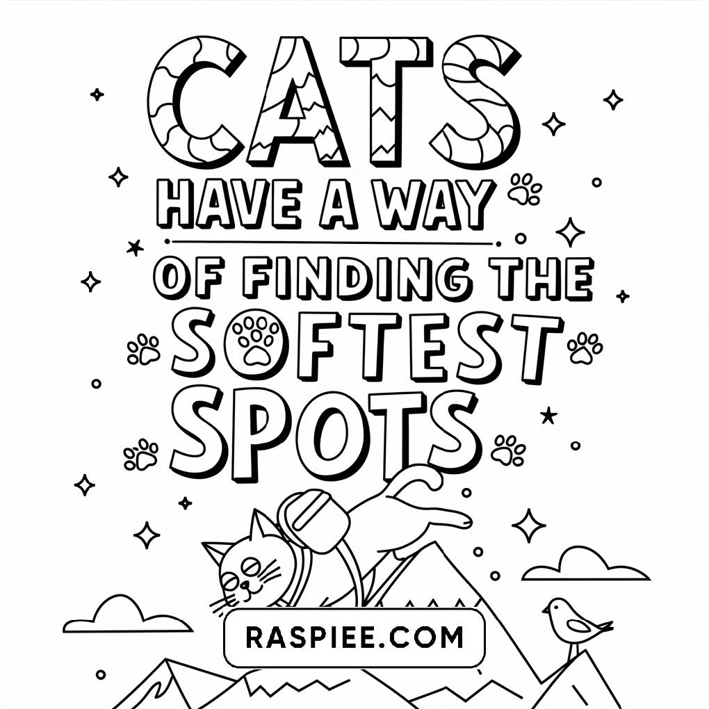 100 Bold and Easy Cute Cats Coloring Pages