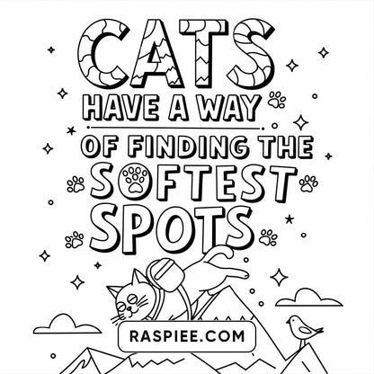 100 Bold and Easy Cute Cats Coloring Pages