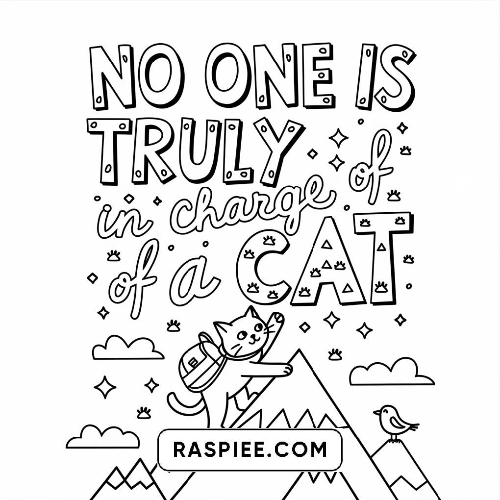 100 Bold and Easy Cute Cats Coloring Pages
