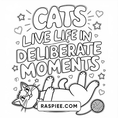 100 Bold and Easy Cute Cats Coloring Pages
