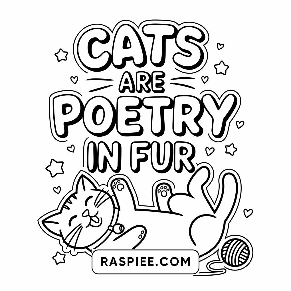 100 Bold and Easy Cute Cats Coloring Pages