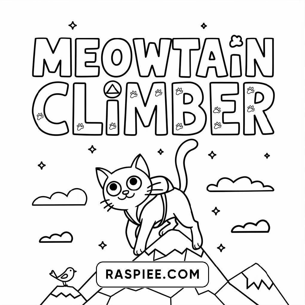 100 Bold and Easy Cute Cats Coloring Pages