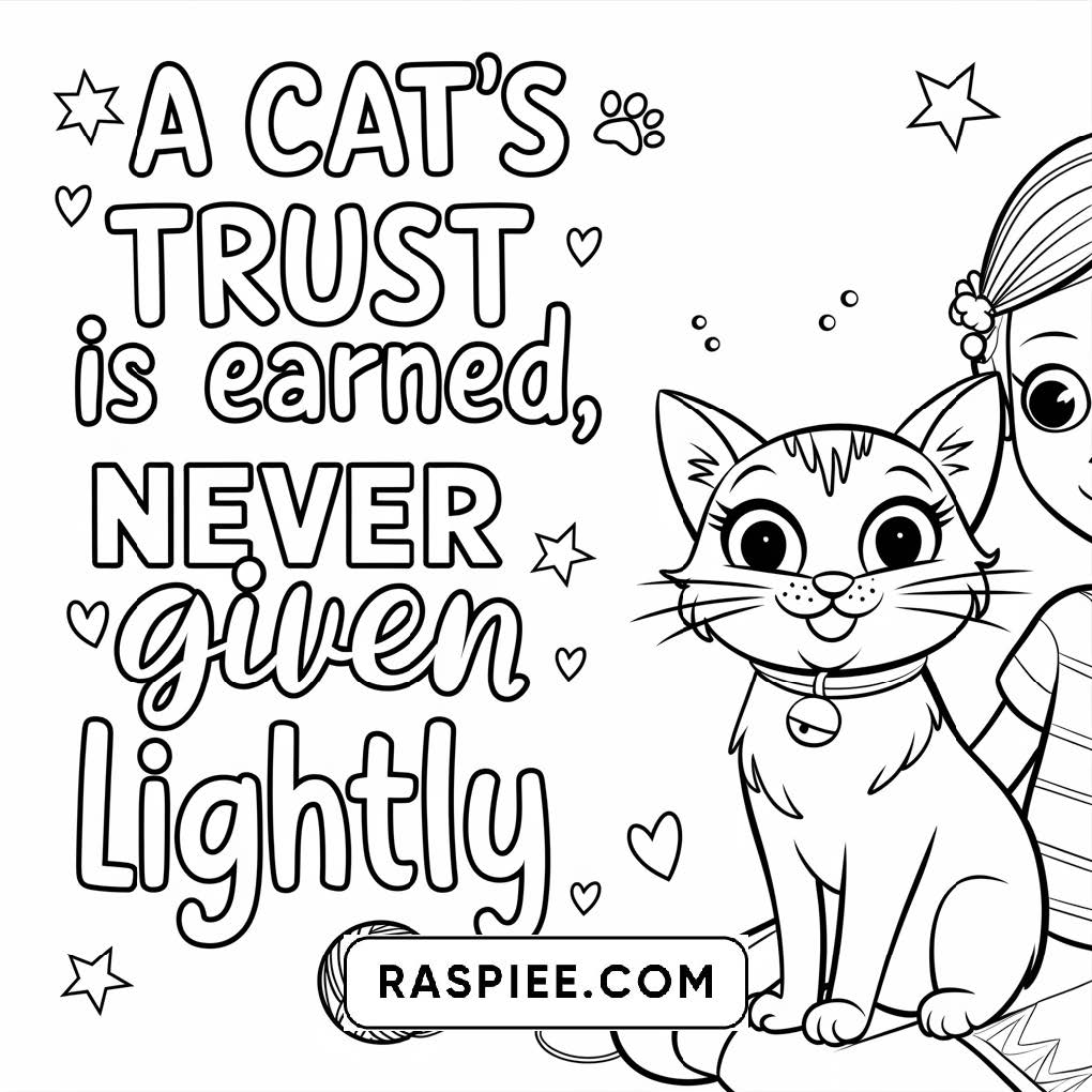 100 Bold and Easy Cute Cats Coloring Pages