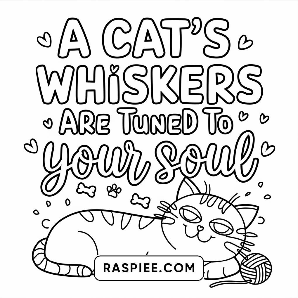 100 Bold and Easy Cute Cats Coloring Pages