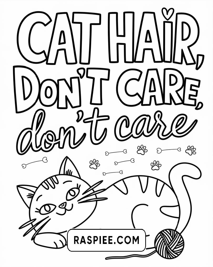 100 Bold and Easy Cute Cats Coloring Pages