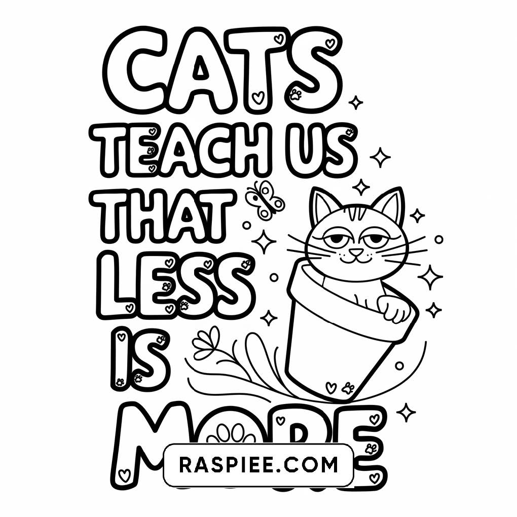 100 Bold and Easy Cute Cats Coloring Pages