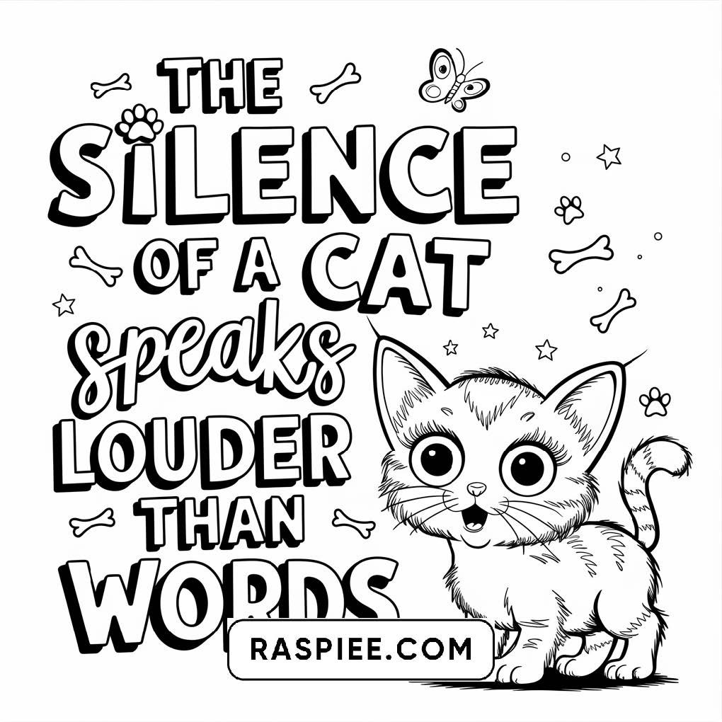 100 Bold and Easy Cute Cats Coloring Pages