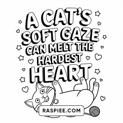 100 Bold and Easy Cute Cats Coloring Pages