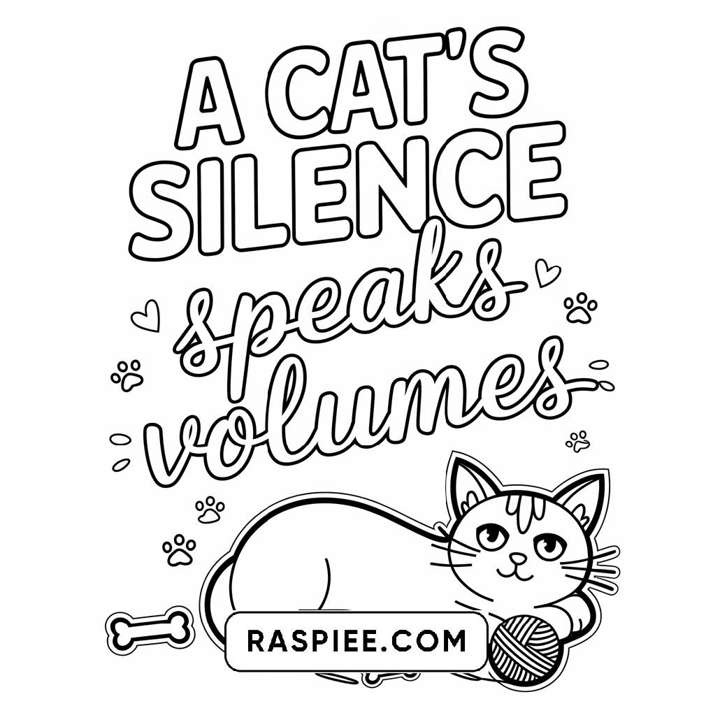 100 Bold and Easy Cute Cats Coloring Pages