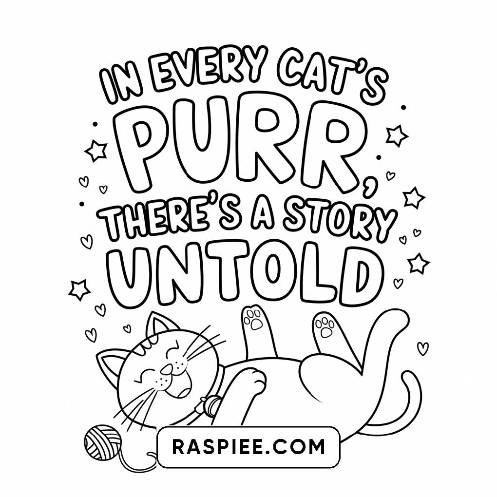 100 Bold and Easy Cute Cats Coloring Pages