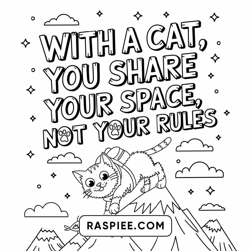 100 Bold and Easy Cute Cats Coloring Pages