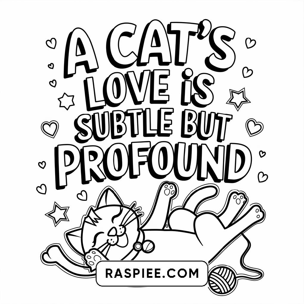 100 Bold and Easy Cute Cats Coloring Pages