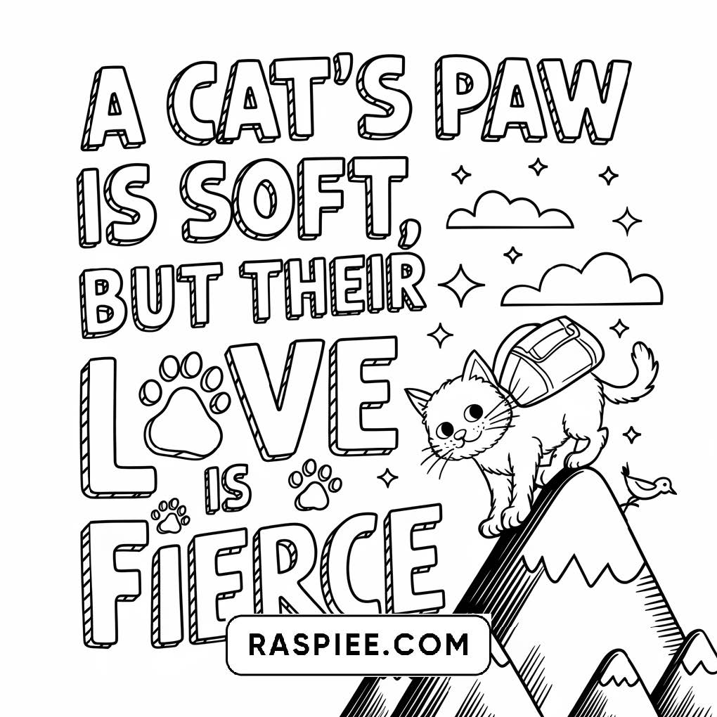 100 Bold and Easy Cute Cats Coloring Pages
