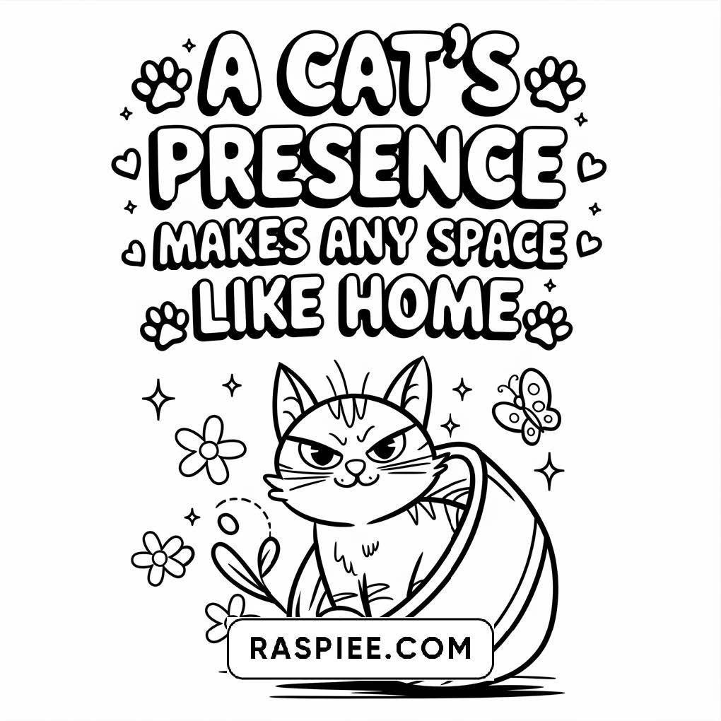 100 Bold and Easy Cute Cats Coloring Pages