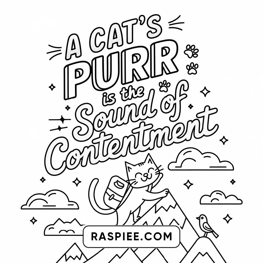 100 Bold and Easy Cute Cats Coloring Pages