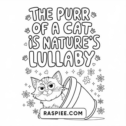 100 Bold and Easy Cute Cats Coloring Pages