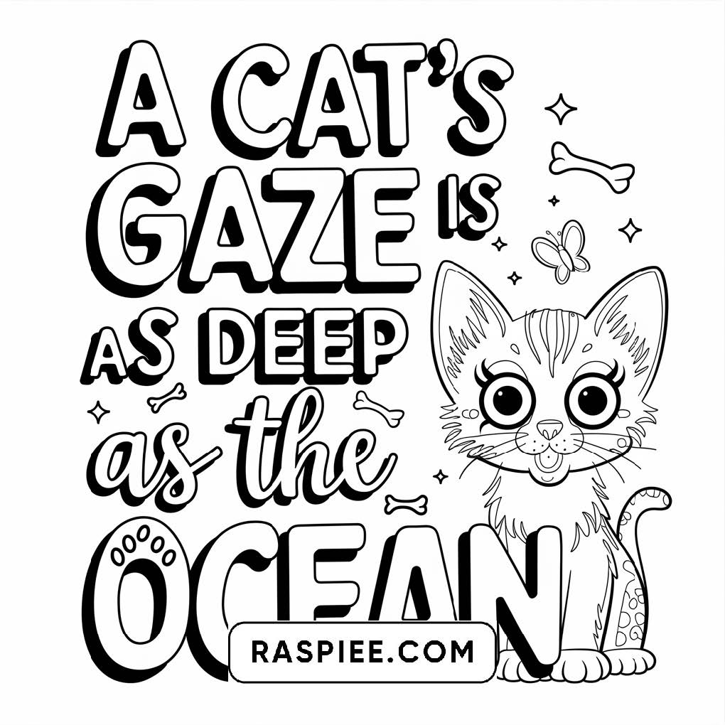 100 Bold and Easy Cute Cats Coloring Pages