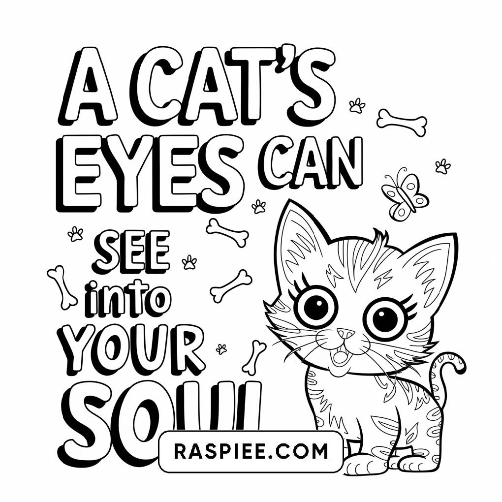 100 Bold and Easy Cute Cats Coloring Pages