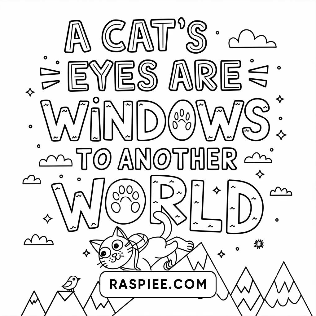 100 Bold and Easy Cute Cats Coloring Pages