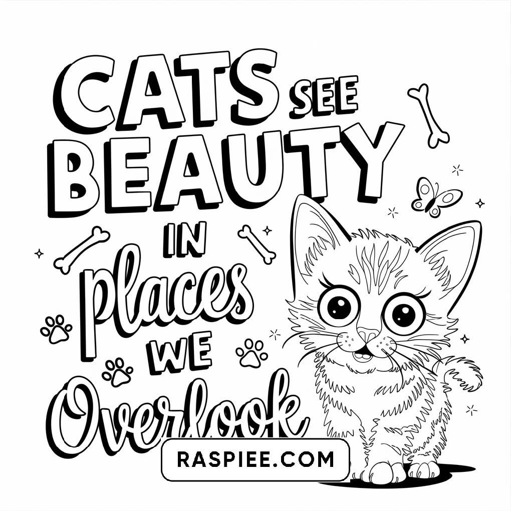 100 Bold and Easy Cute Cats Coloring Pages
