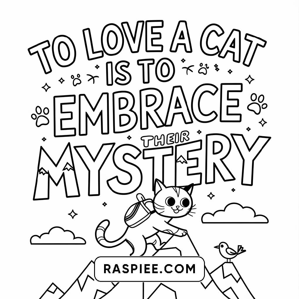 100 Bold and Easy Cute Cats Coloring Pages