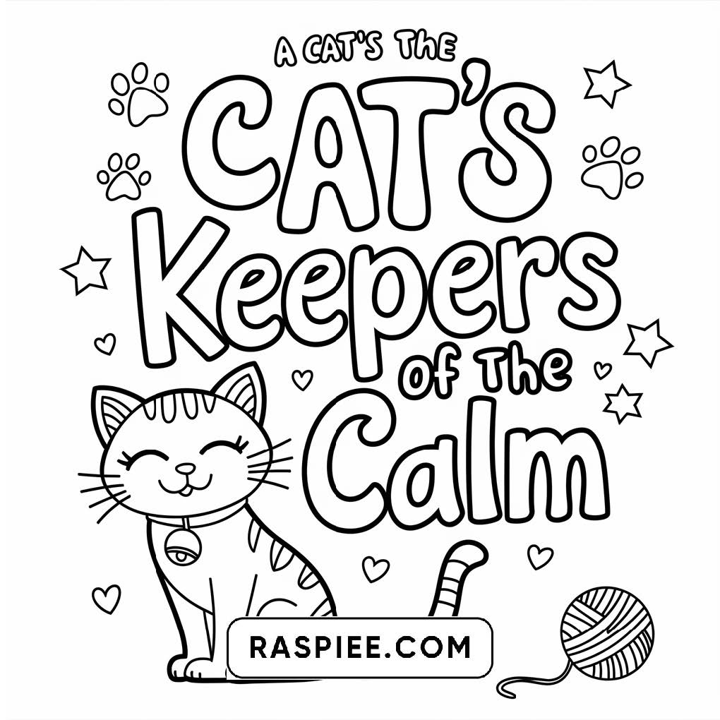 100 Bold and Easy Cute Cats Coloring Pages