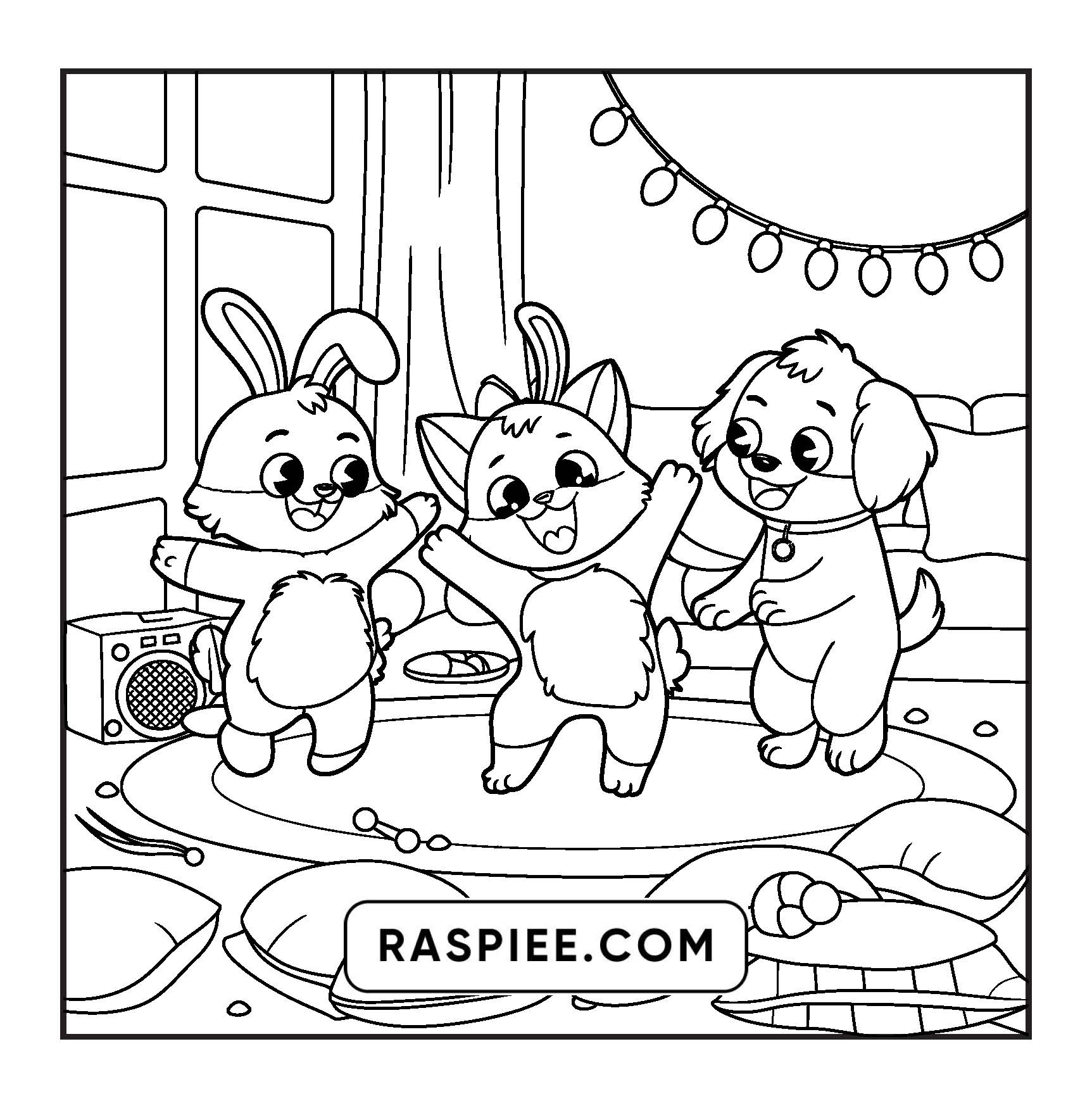 100 Bold and Easy Fluffy Friends Coloring Pages