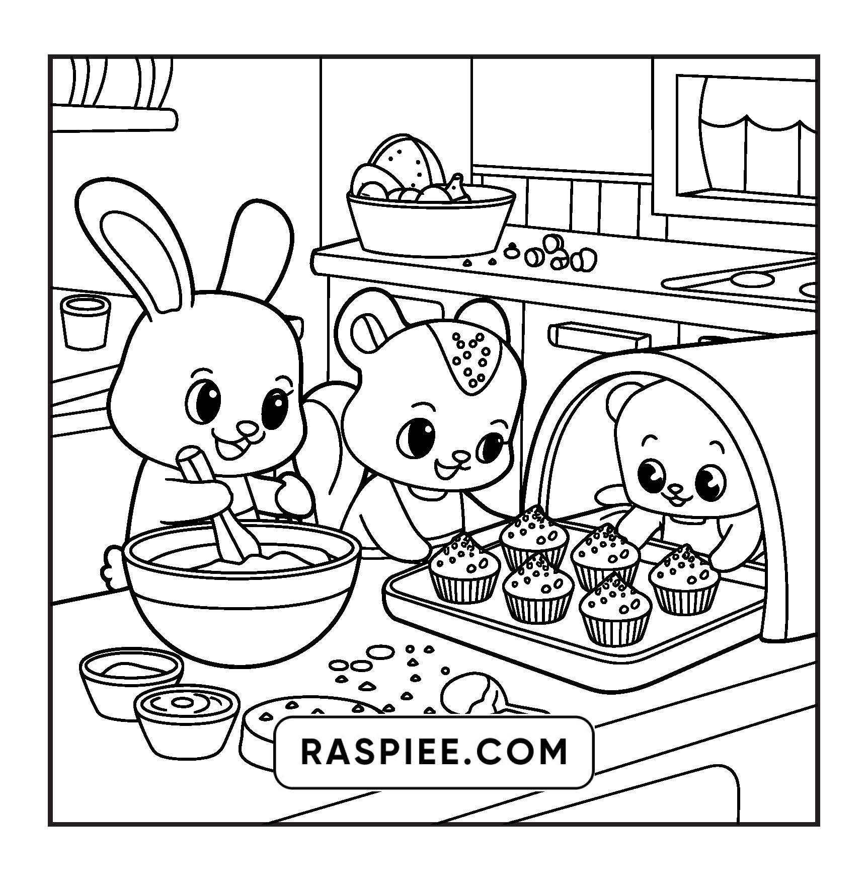 100 Bold and Easy Fluffy Friends Coloring Pages