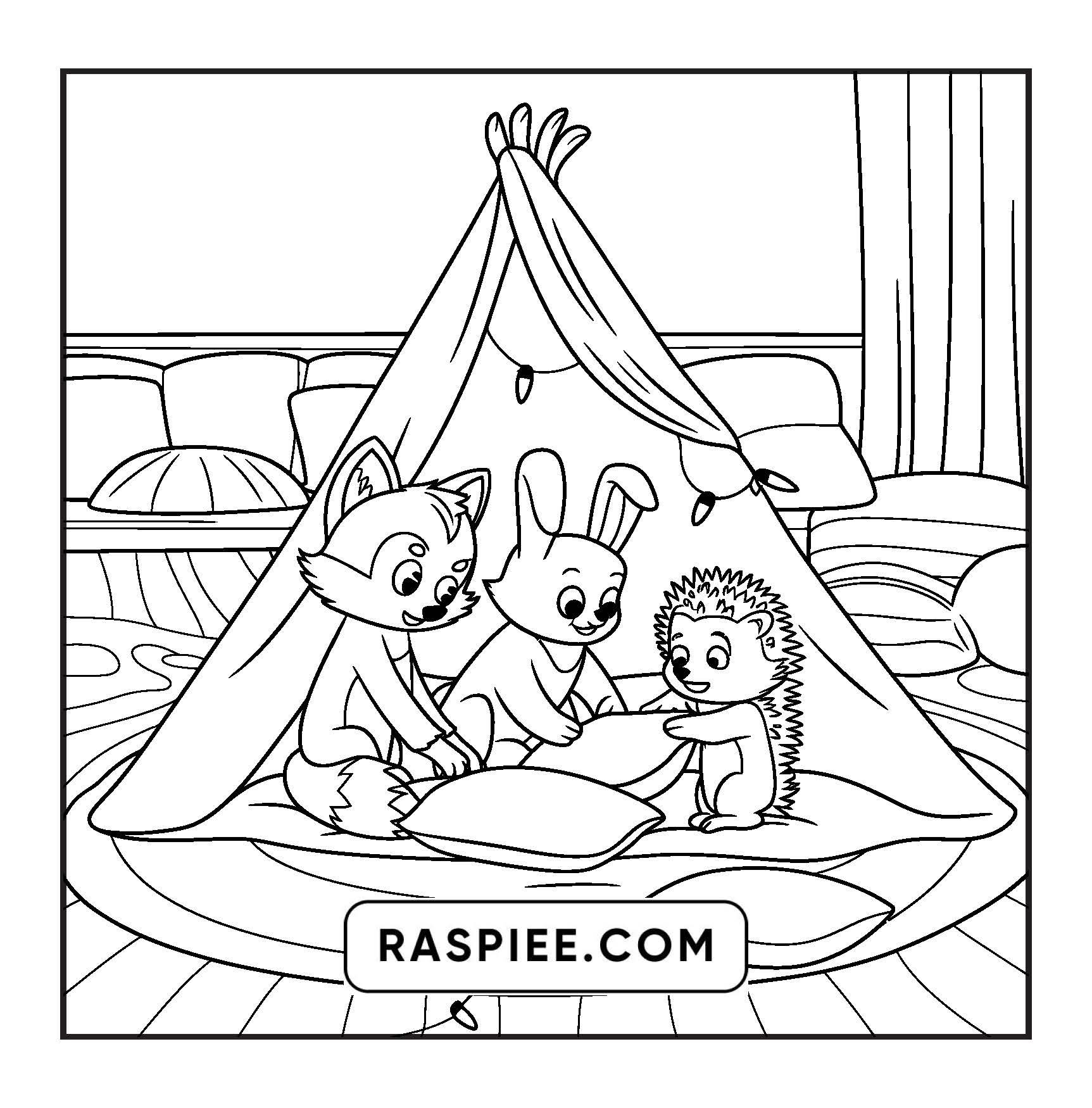 100 Bold and Easy Fluffy Friends Coloring Pages