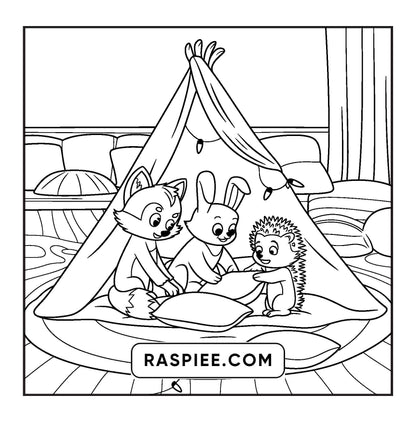 100 Bold and Easy Fluffy Friends Coloring Pages