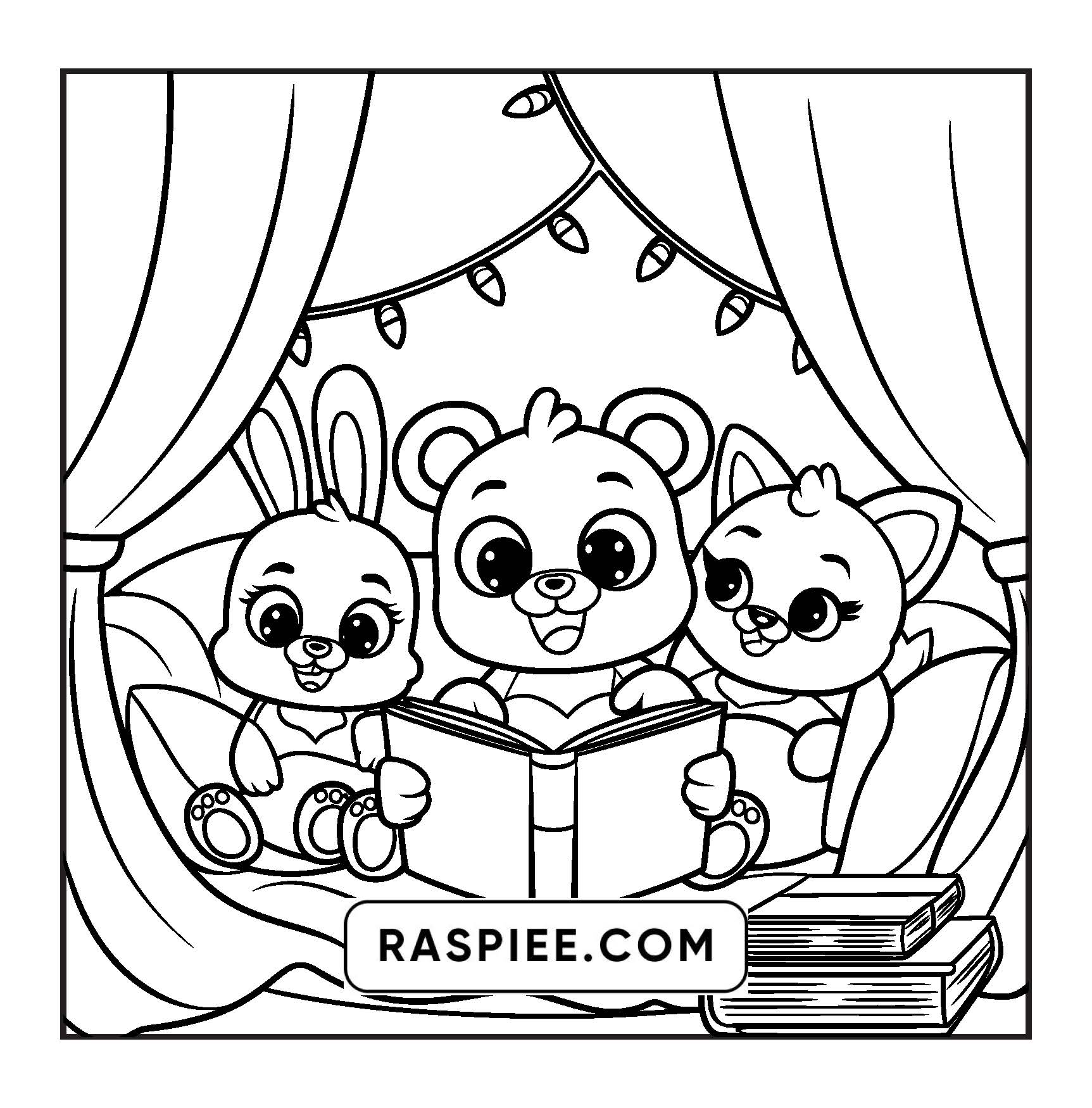 100 Bold and Easy Fluffy Friends Coloring Pages