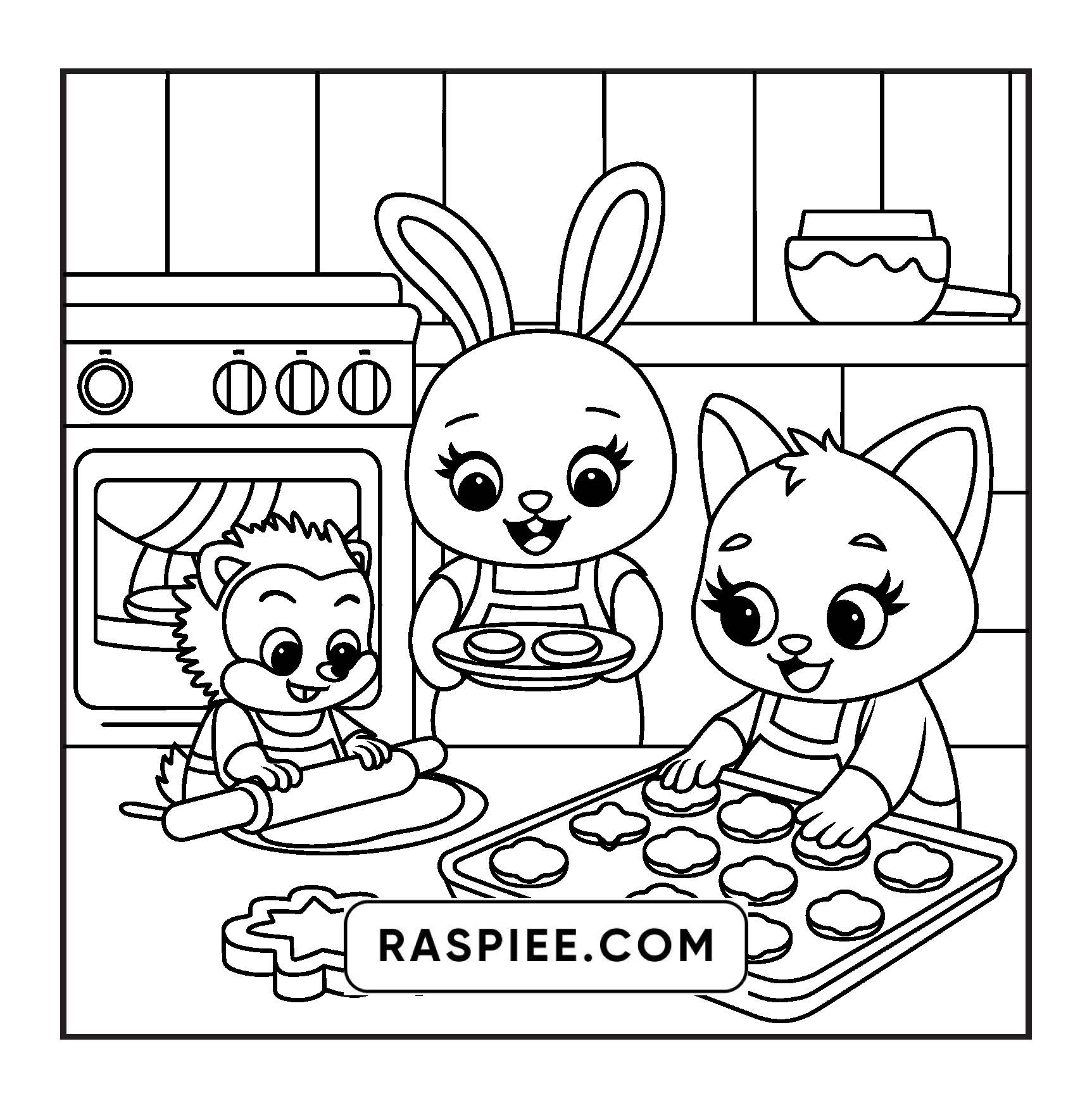 100 Bold and Easy Fluffy Friends Coloring Pages