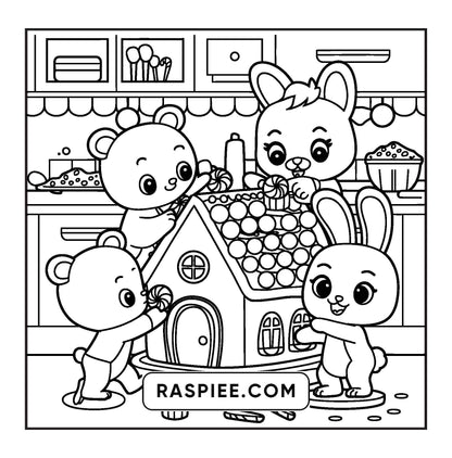 100 Bold and Easy Fluffy Friends Coloring Pages