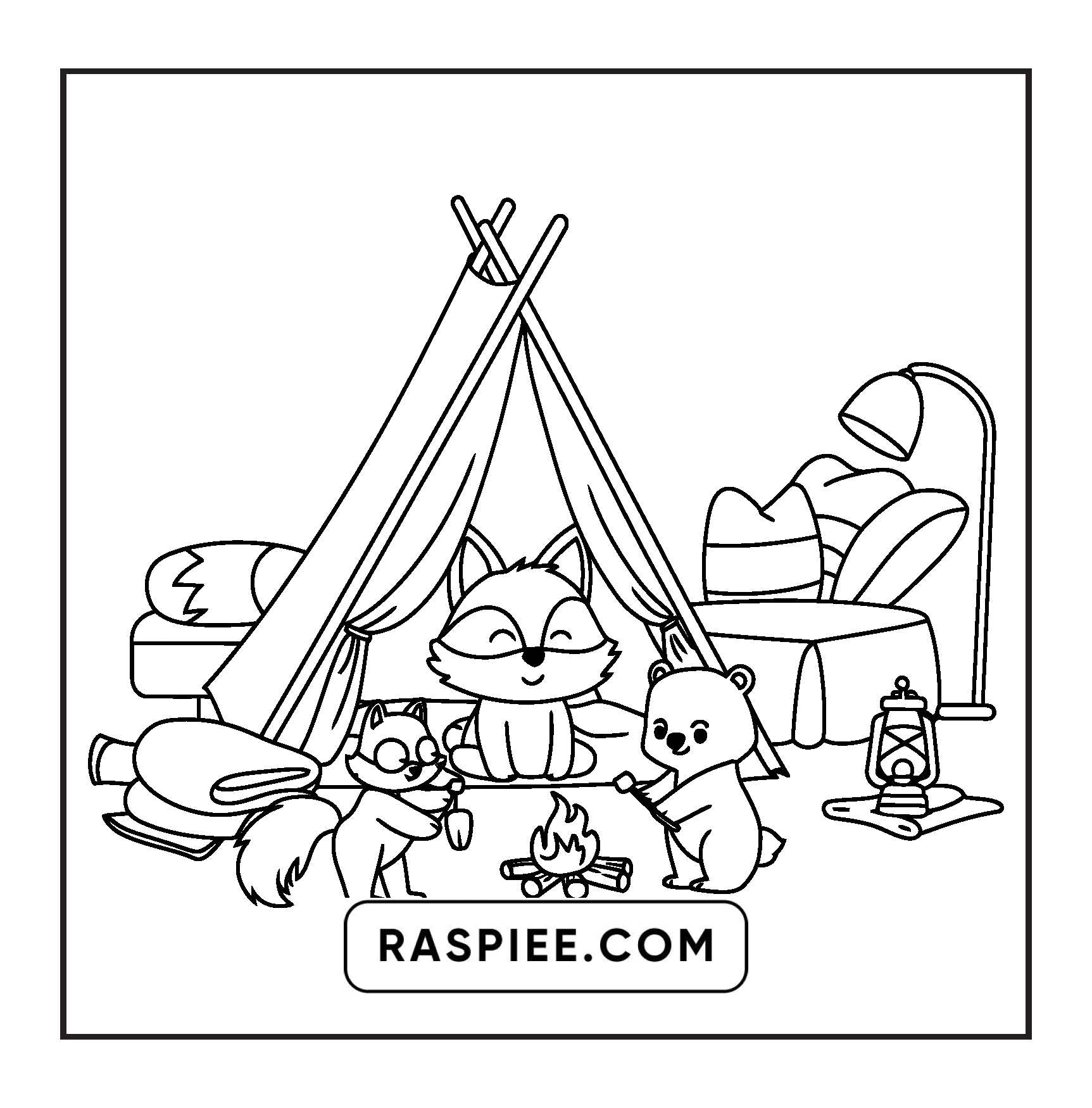 100 Bold and Easy Fluffy Friends Coloring Pages