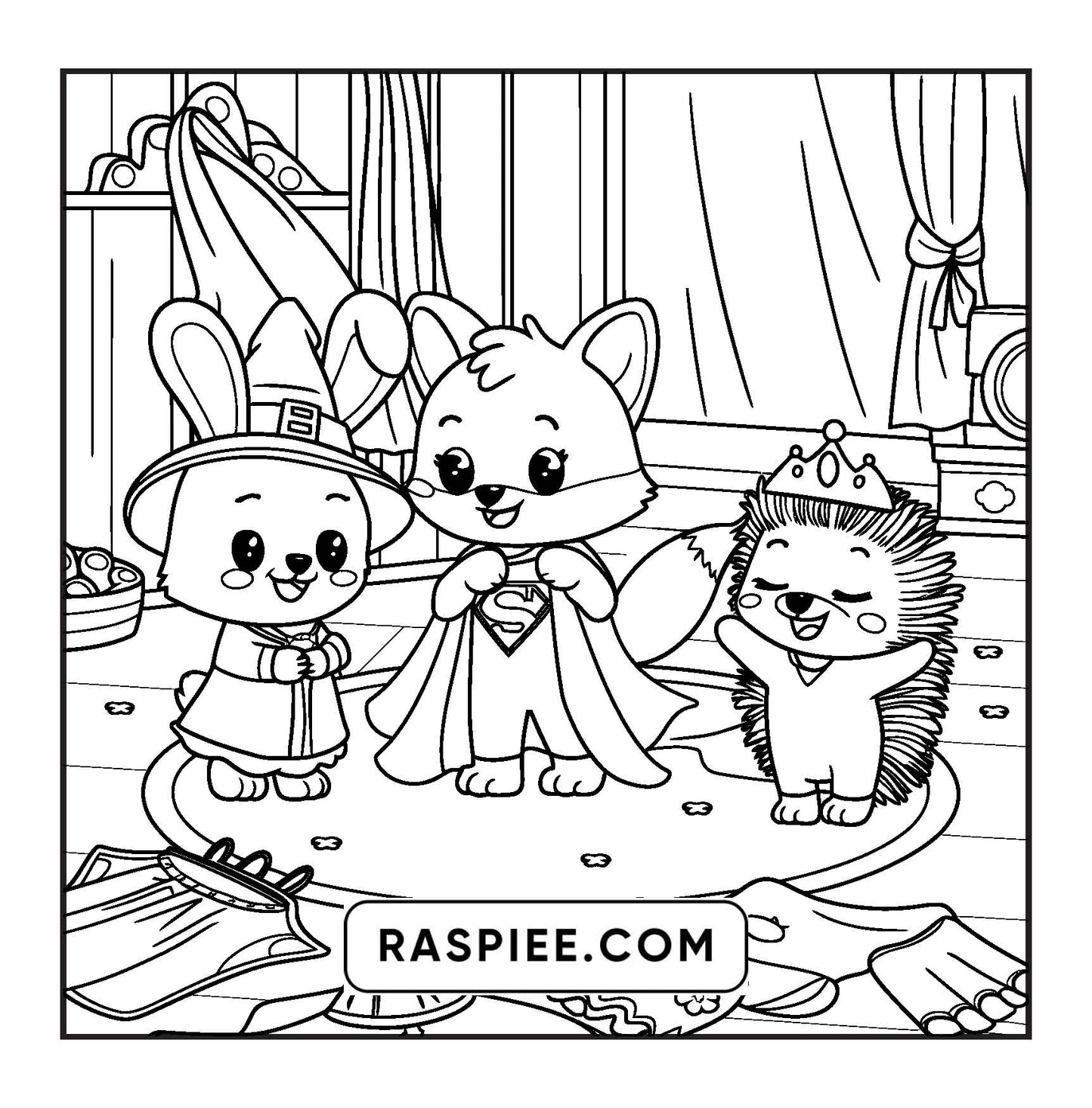 100 Bold and Easy Fluffy Friends Coloring Pages