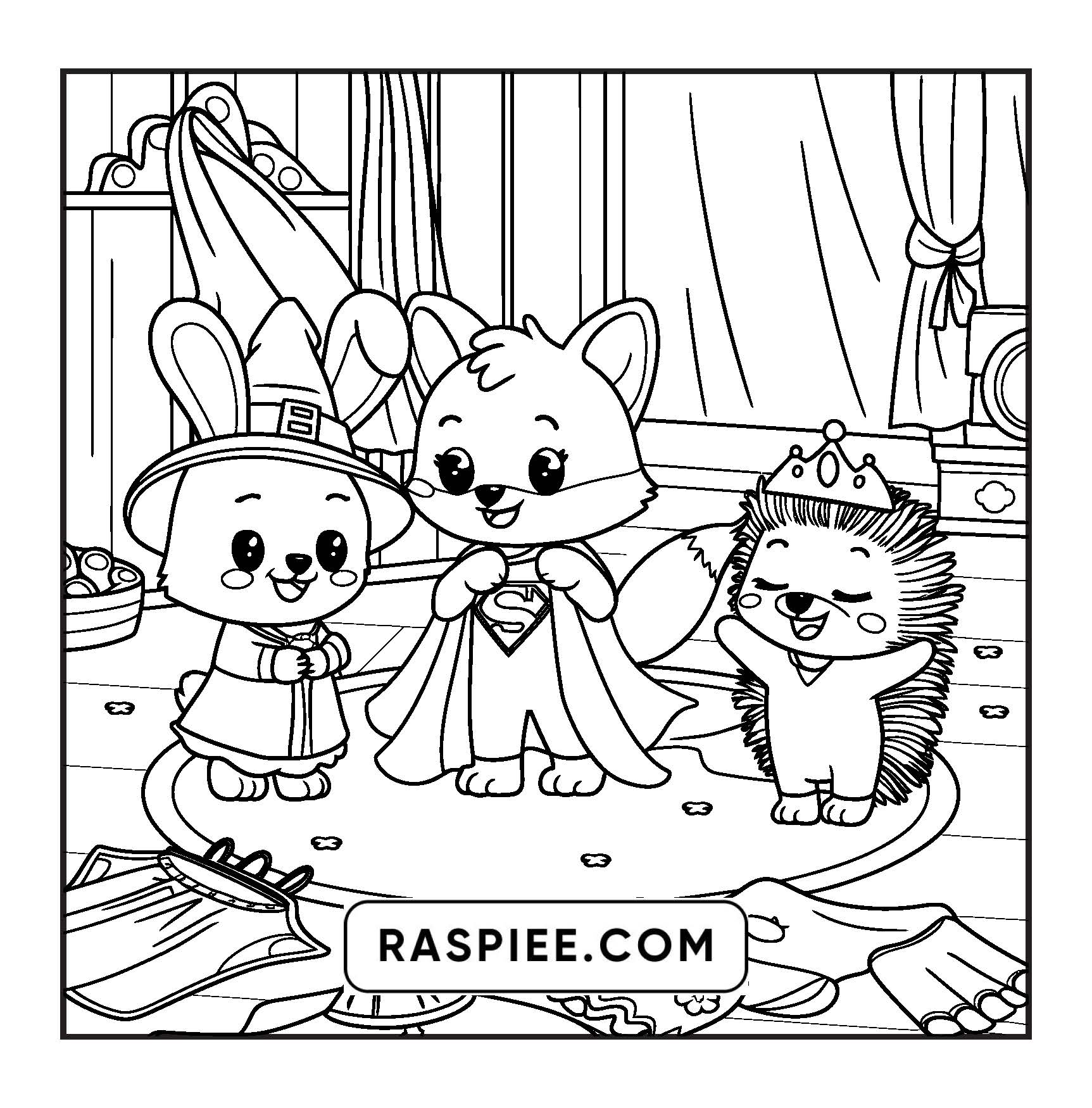 100 Bold and Easy Fluffy Friends Coloring Pages