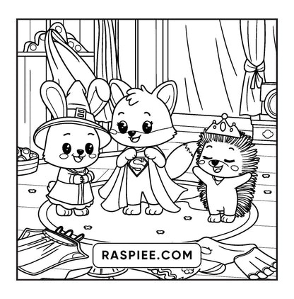 100 Bold and Easy Fluffy Friends Coloring Pages