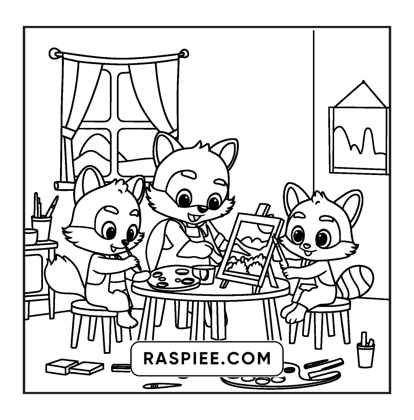 100 Bold and Easy Fluffy Friends Coloring Pages